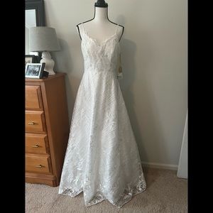 GORGEOUS White Prom Dress NWT Size 7/8 Macy’s Say Yes To The Prom